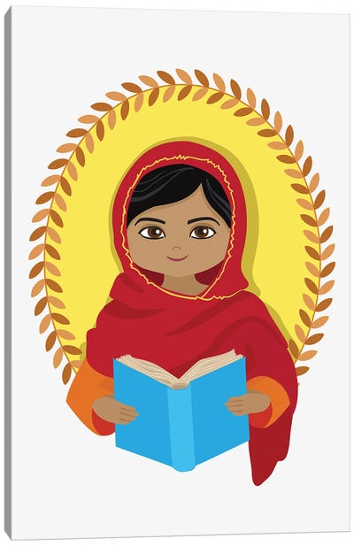 Malala Portrait Canvas Art Print - Indian Décor