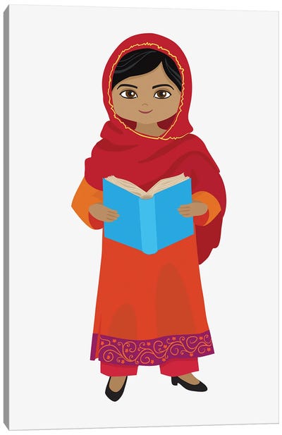 Malala Inspiring Woman Canvas Art Print - Alexandra Dobreikin