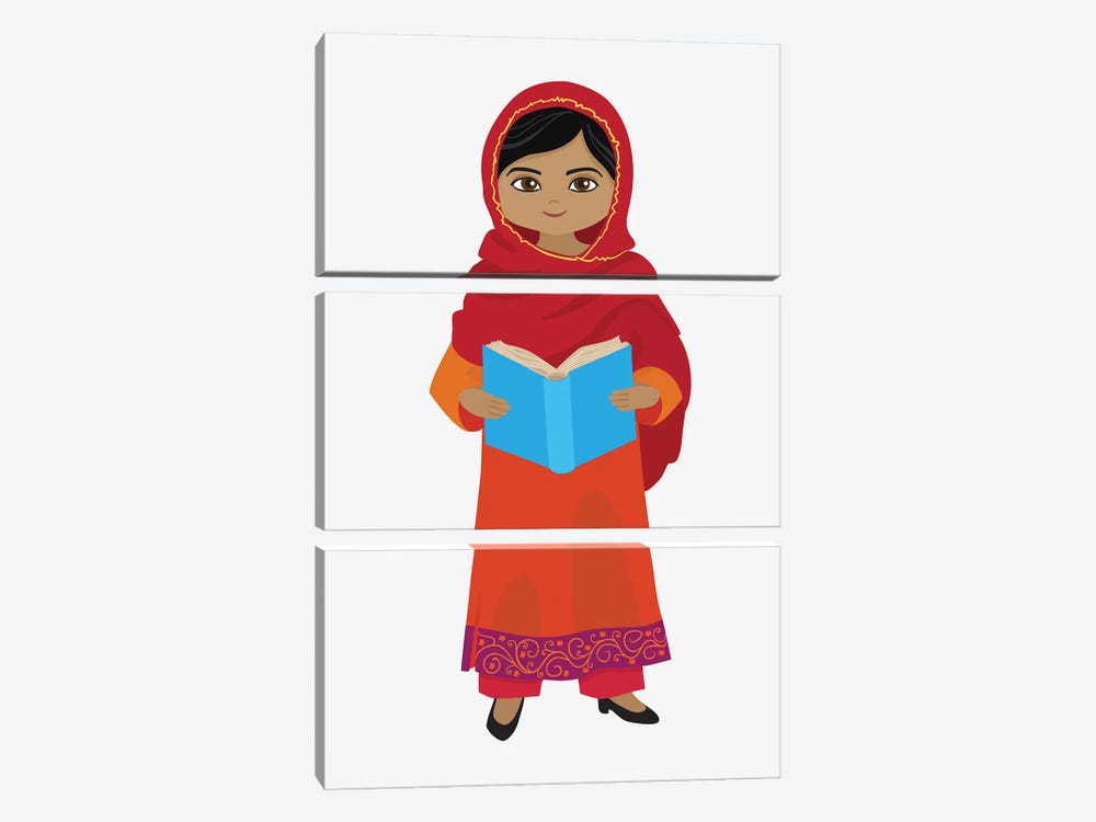 Malala Inspiring Woman by Alexandra Dobreikin 3-piece Canvas Artwork