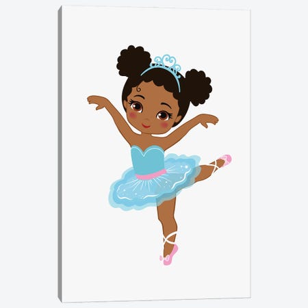 Little Afro American Ballerina Canvas Print #ADN201} by Alexandra Dobreikin Canvas Print