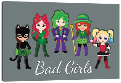 Bad Girls Canvas Art Print - Harley Quinn