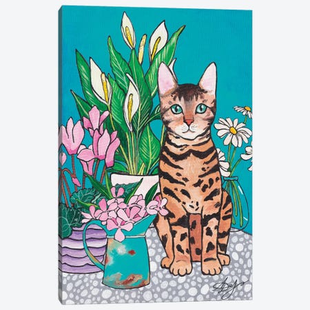 Bengal Cat Canvas Print #ADN238} by Alexandra Dobreikin Canvas Wall Art