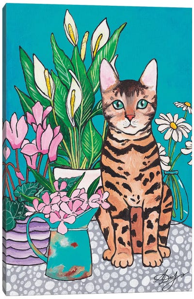 Bengal Cat Canvas Art Print - Alexandra Dobreikin