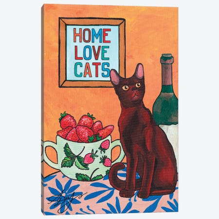 Burmese Cat Canvas Print #ADN240} by Alexandra Dobreikin Art Print