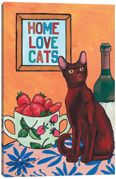 Burmese Cat Canvas Art Print