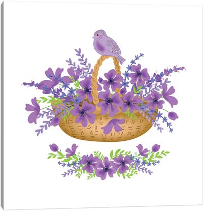 Floral Purple Canvas Art Print - Alexandra Dobreikin