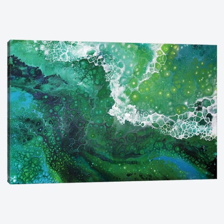 Emerald Wave Canvas Print #ADN307} by Alexandra Dobreikin Canvas Art Print