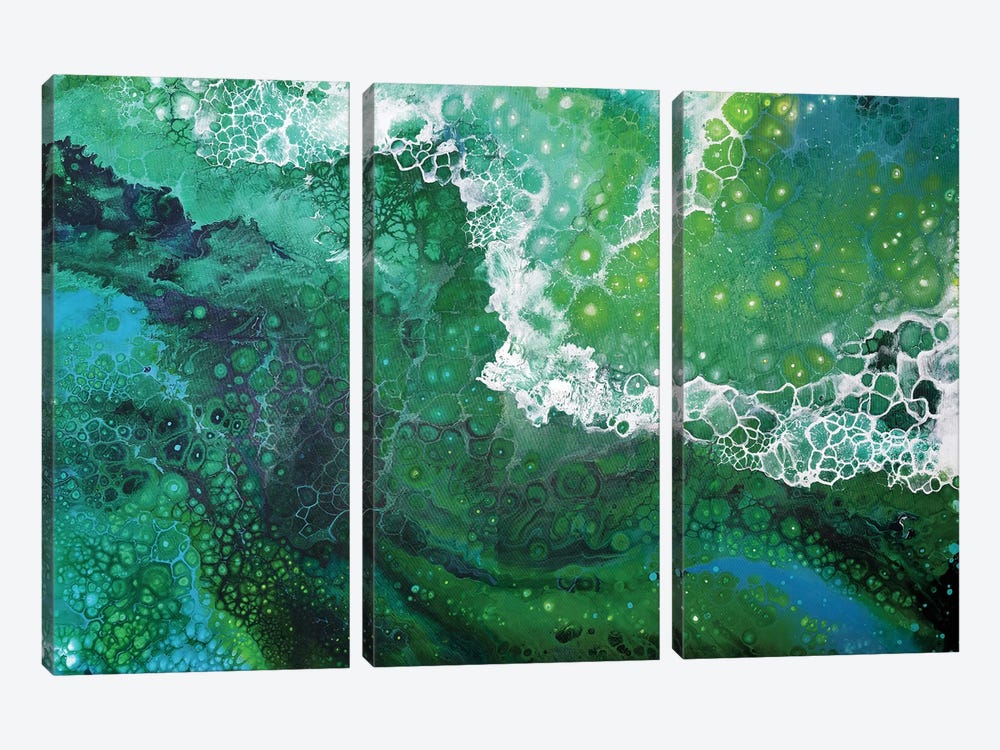 Emerald Wave by Alexandra Dobreikin 3-piece Canvas Art Print
