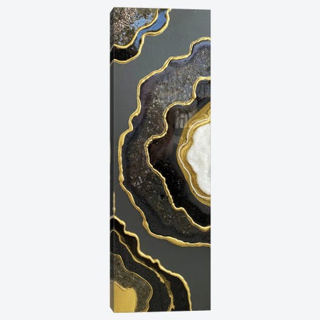 Black Agate Gold Canvas Print #ADN313} by Alexandra Dobreikin Canvas Print