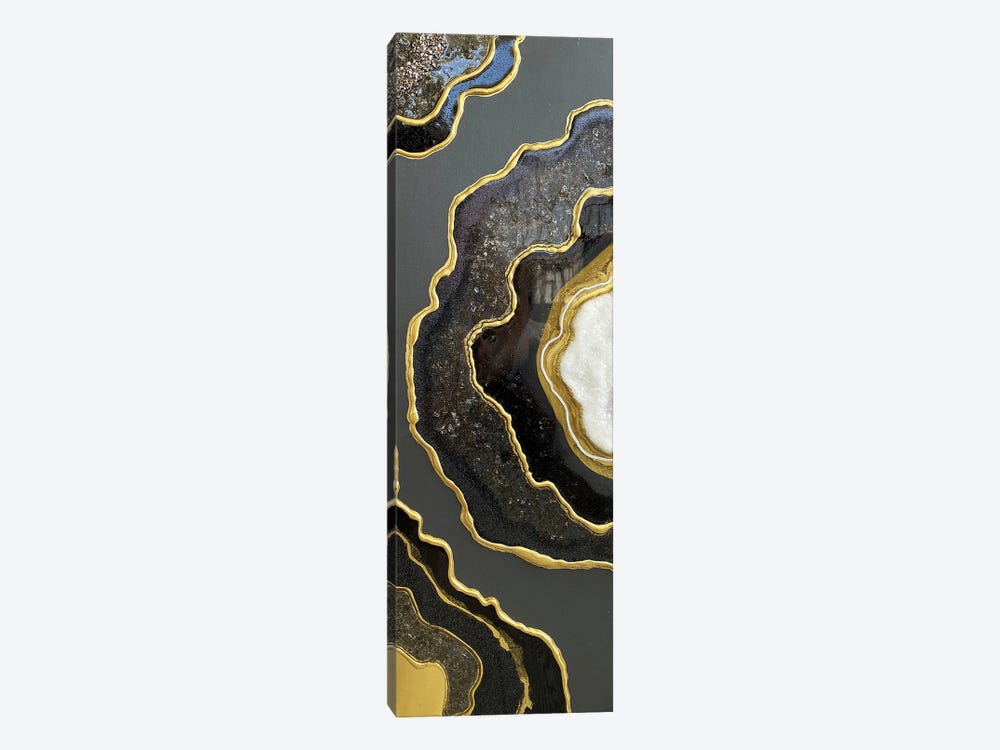 Black Agate Gold by Alexandra Dobreikin 1-piece Canvas Art
