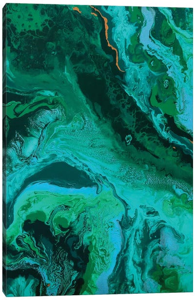 Malachite. Harmony Of Love. Canvas Art Print - Agate, Geode & Mineral Art