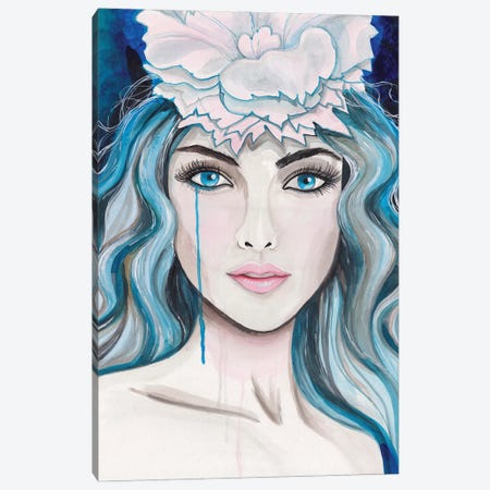 Lady In Blue Canvas Print #ADN59} by Alexandra Dobreikin Canvas Print