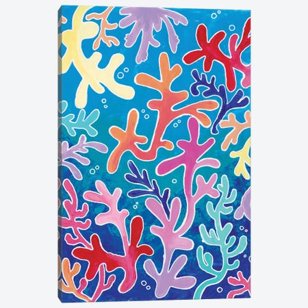 Happy Coral Canvas Print #ADN81} by Alexandra Dobreikin Canvas Artwork