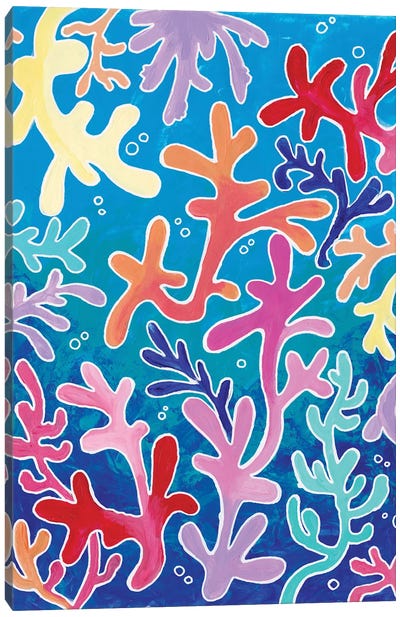 Happy Coral Canvas Art Print - Coral Art