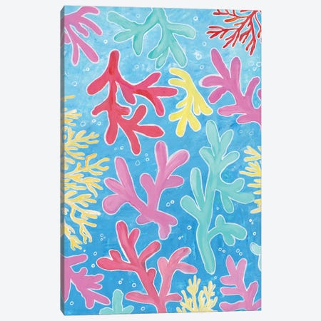 Happy Corals Canvas Print #ADN85} by Alexandra Dobreikin Canvas Art Print