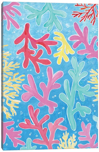 Happy Corals Canvas Art Print - Coral Art