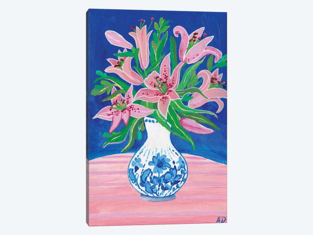 Pink Lilies by Alexandra Dobreikin 1-piece Canvas Wall Art