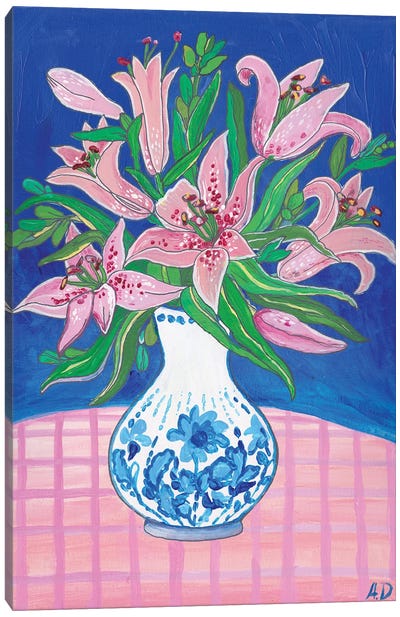 Lily Bouquet Canvas Art Print - Alexandra Dobreikin