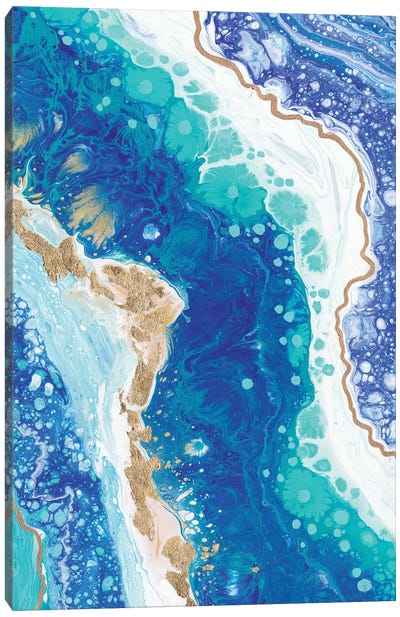 Blue Splash Canvas Art Print - Alexandra Dobreikin