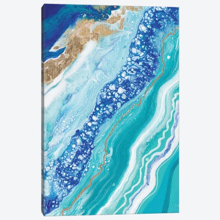 Blue Turquoise Canvas Print #ADN96} by Alexandra Dobreikin Canvas Wall Art