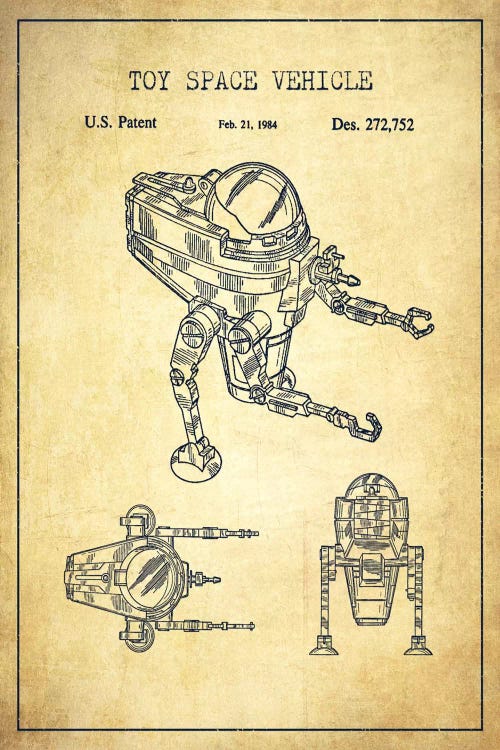 Toy Robot Vintage Patent Blueprint