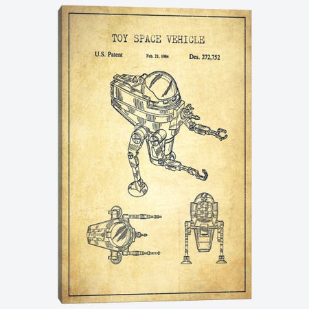 Toy Robot Vintage Patent Blueprint Canvas Print #ADP105} by Aged Pixel Canvas Print