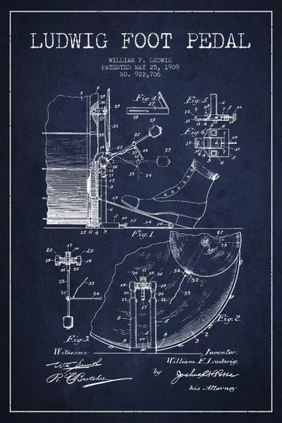 Ludwig Pedal Navy Blue Patent Blueprint