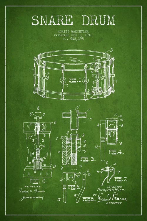 Waechtler Snare Green Patent Blueprint
