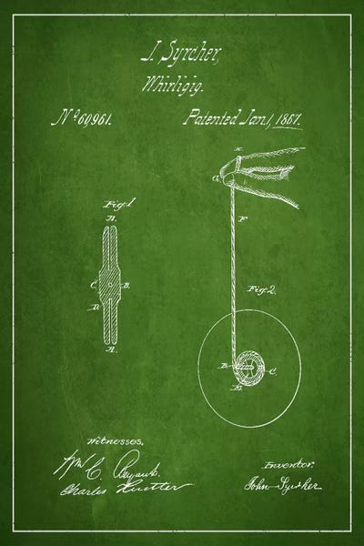 Yoyo Green Patent Blueprint I