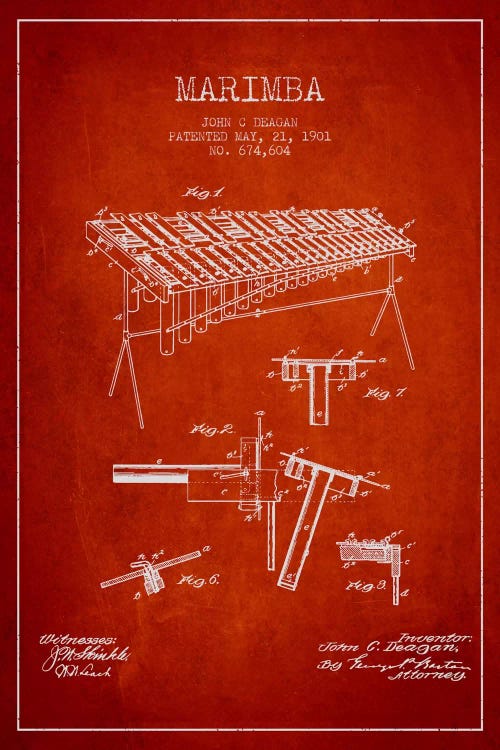 Marimba Red Patent Blueprint