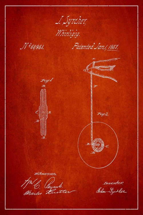 Yoyo Red Patent Blueprint I