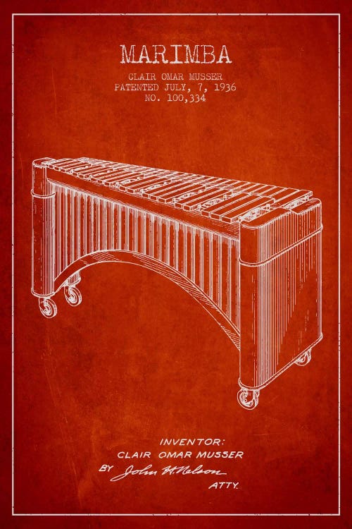 Marimba Red Patent Blueprint