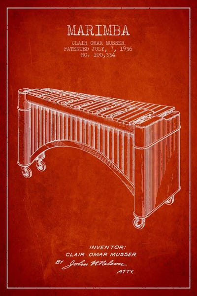 Marimba Red Patent Blueprint
