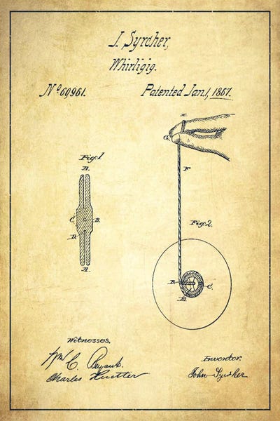 Yoyo Vintage Patent Blueprint I