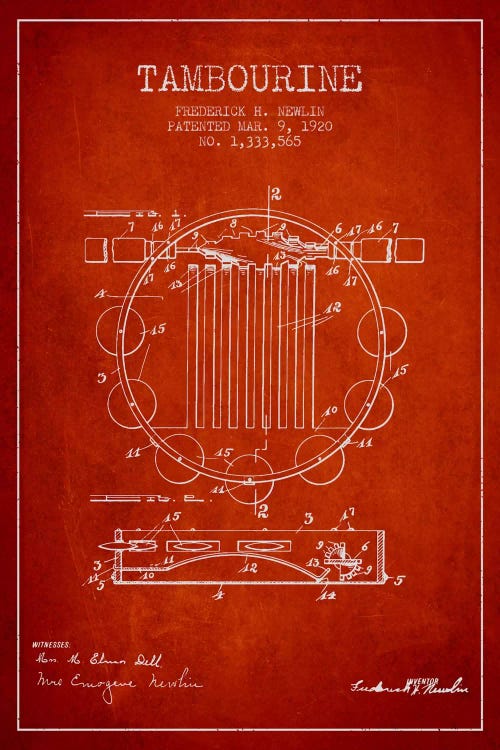 Tambourine Red Patent Blueprint