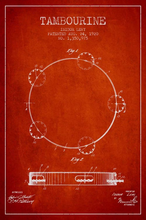 Tambourine Red Patent Blueprint