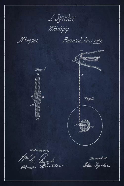 Yoyo Navy Blue Patent Blueprint