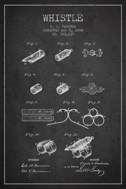 Whistle 1 Charcoal Patent Blueprint