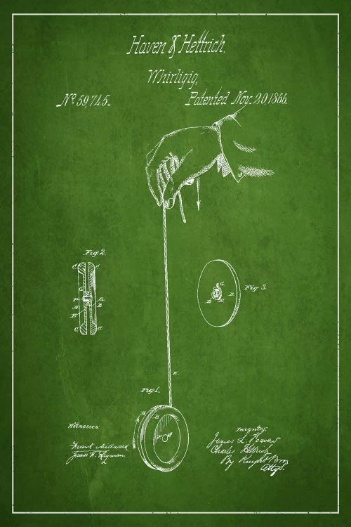 Yoyo Green Patent Blueprint