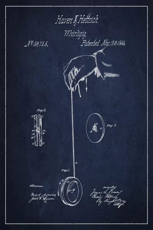 Yoyo Navy Blue Patent Blueprint II