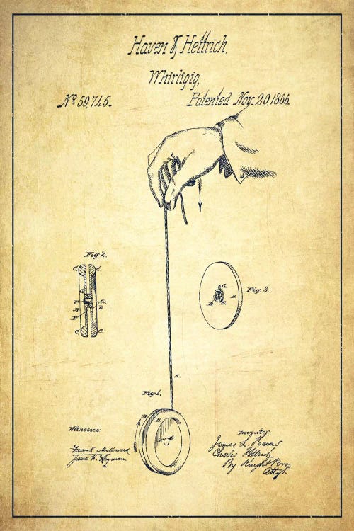 Yoyo Vintage Patent Blueprint II