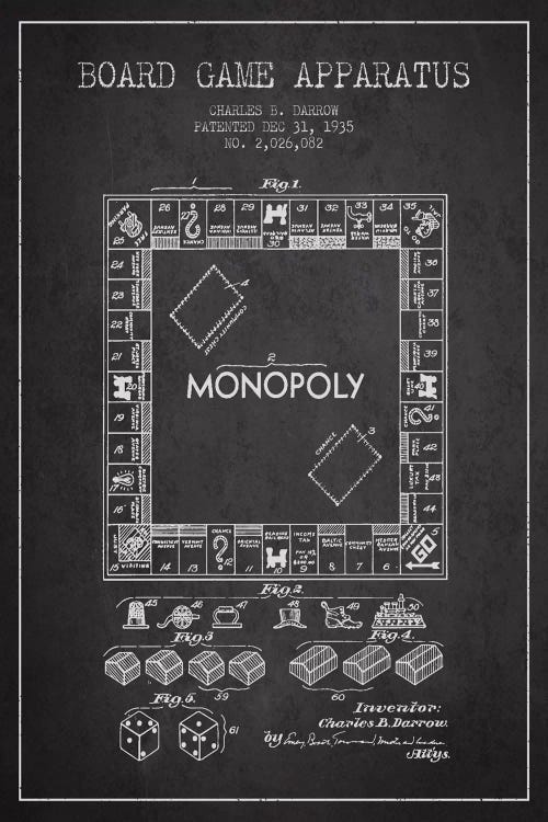 Monopoly Charcoal Patent Blueprint