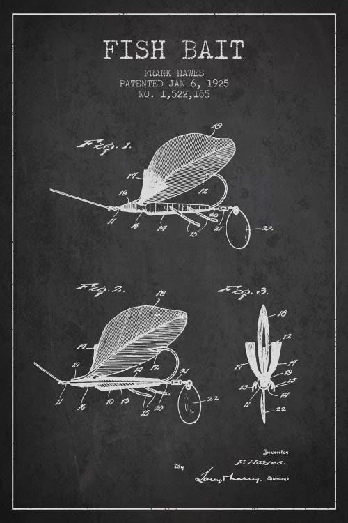 Fish Bait Charcoal Patent Blueprint