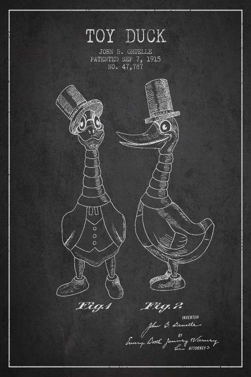 Male Duck Dark Patent Blueprint