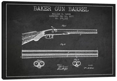 Baker Barrel Charcoal Patent Blueprint Canvas Art Print - Weapons & Artillery Art