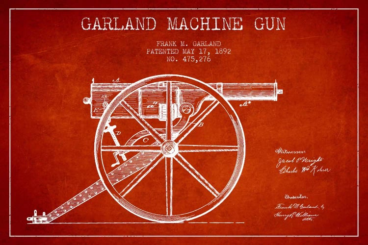 Garland Gun Red Patent Blueprint