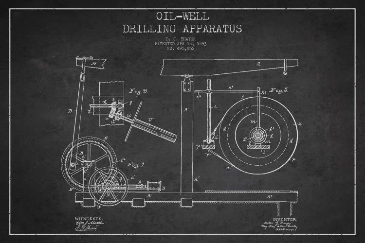 Oil Apparatus Charcoal Patent Blueprint