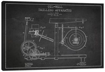Oil Apparatus Charcoal Patent Blueprint Canvas Art Print - Engineering & Machinery Blueprints