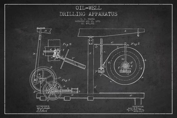 Oil Apparatus Charcoal Patent Blueprint
