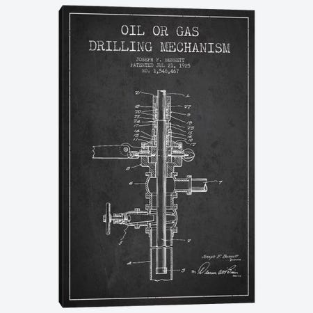 Oil Gas Mechanism Charcoal Patent Blueprint Canvas Print #ADP1434} by Aged Pixel Canvas Art